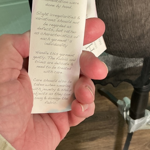 Hale Bob Sheer Embellished Blouse – Beaded – Black – Size S – $249 Retai - Picture 4 of 6